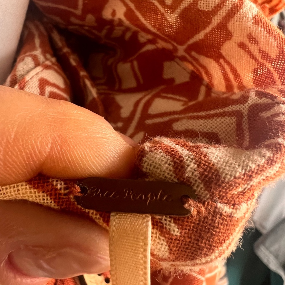 Free People Rust Orange Printed Short-Sleeve Jumpsuit - Picture 5 of 5